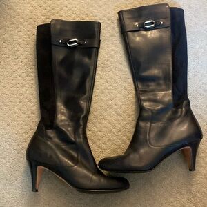 Cole Haan Nike Air knee high leather boots.